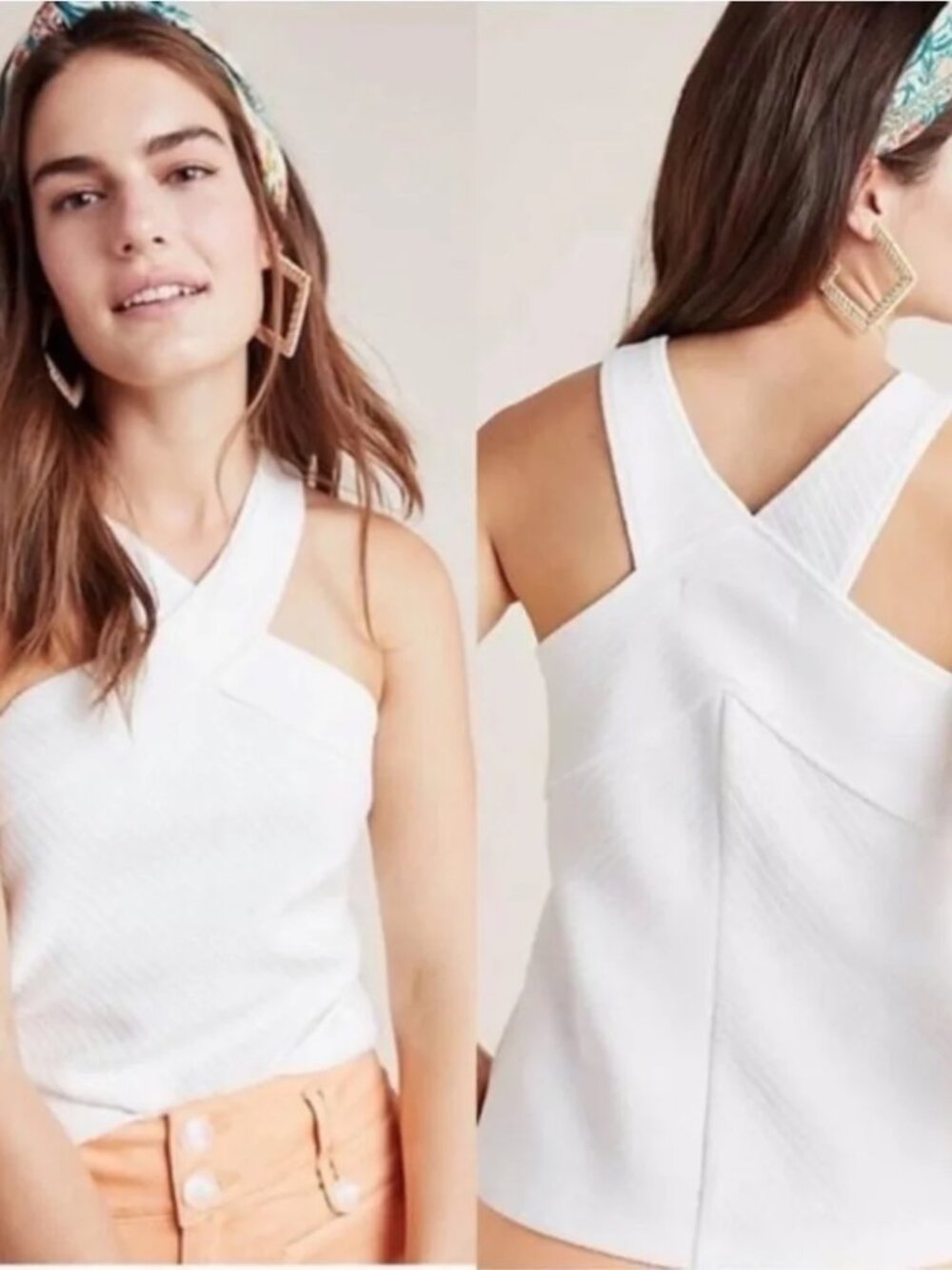 Anthropologie Cross Front Tank Top XXS